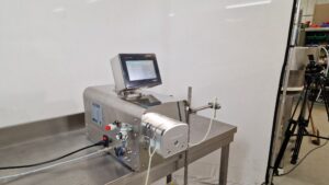 Delta Fill left hand side view showing connections for power and pneumatics