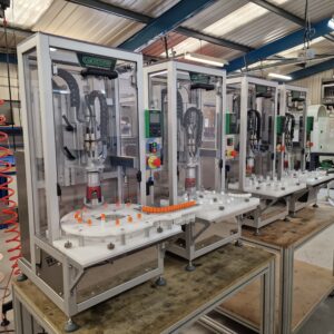CC1100 Benchtop Semi-Automatic Capping Machine designed for efficient, repeatable bottle capping