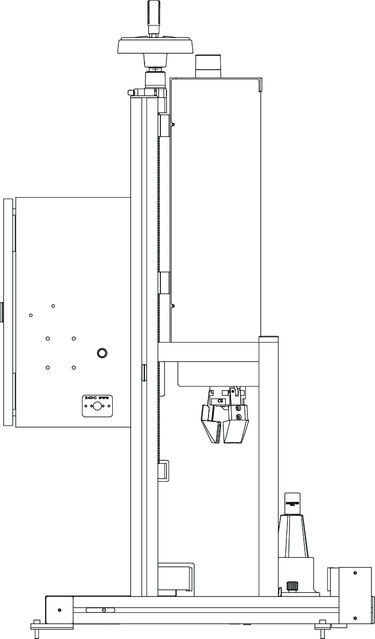 CC1440 Diagram showing the benchtop cappers dimensions.