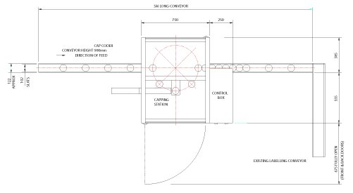 CC560 Automatic Jam Jar Capper, Layout Diagram
