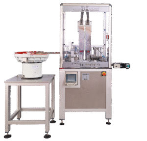 Mini Mono Fully Automatic Smaller Mono Bloc Machine, Fitted with twin head cappers, automatic cap infeed and more.