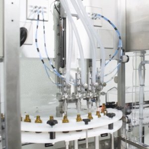 A Filler of the CC560 liquid filling machine, a four head variant.