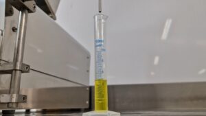 Vial showing accuracy of the filling machines.