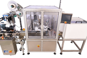 CC1160 Mono Bloc Machine, Fully Automatic Multi Station Filling and Capping Machine, with built in options such as OCR, fill and cap check, missing cap detection, fault lanes and more.